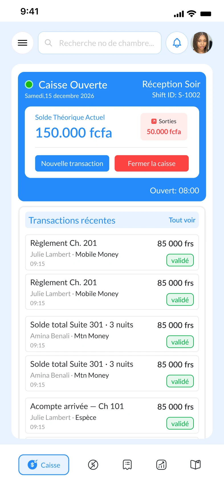 Suivi financier DOMERA sur mobile.